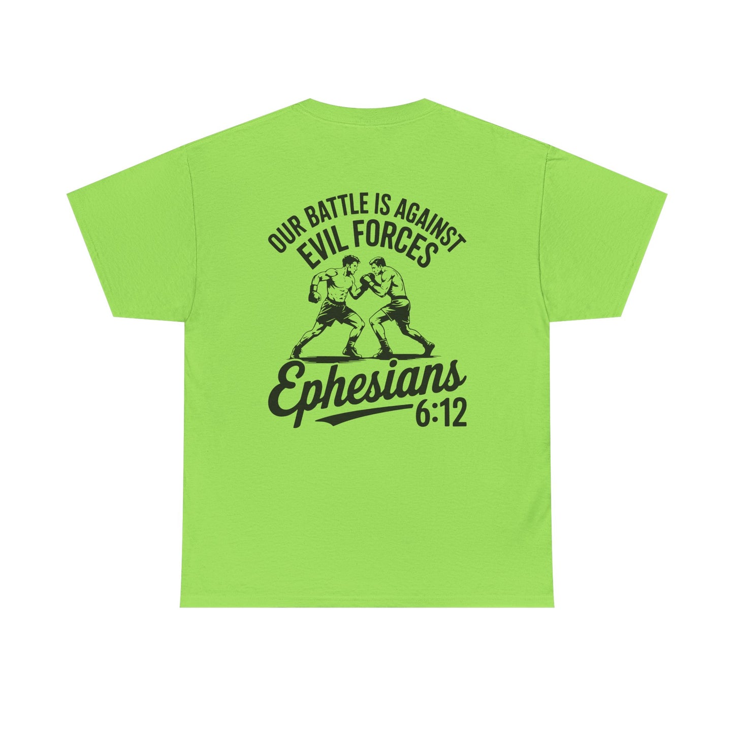 Unisex Heavy Cotton Tee with Ephesians 6:12 Design - Faith-Based Apparel, Religious T-Shirt, Inspirational Gift, Everyday Wear, [...]