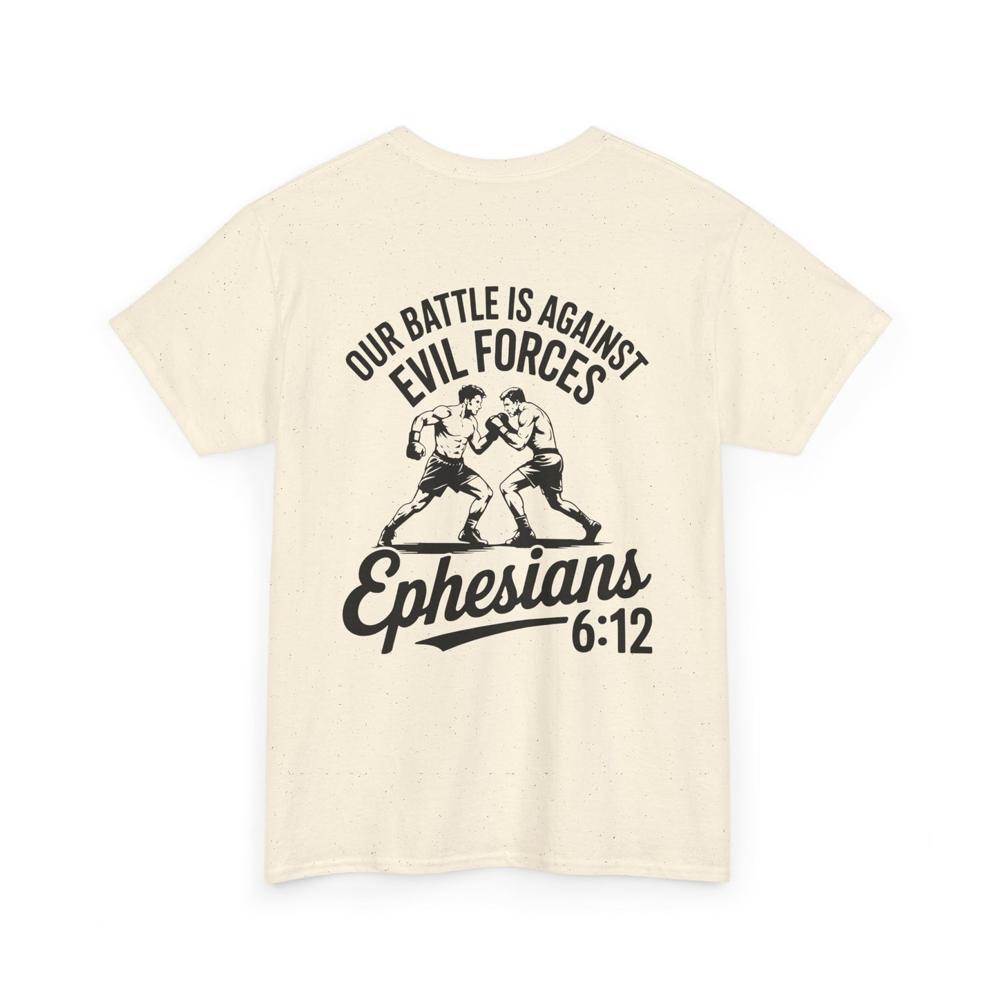 Unisex Heavy Cotton Tee with Ephesians 6:12 Design - Faith-Based Apparel, Religious T-Shirt, Inspirational Gift, Everyday Wear, [...]