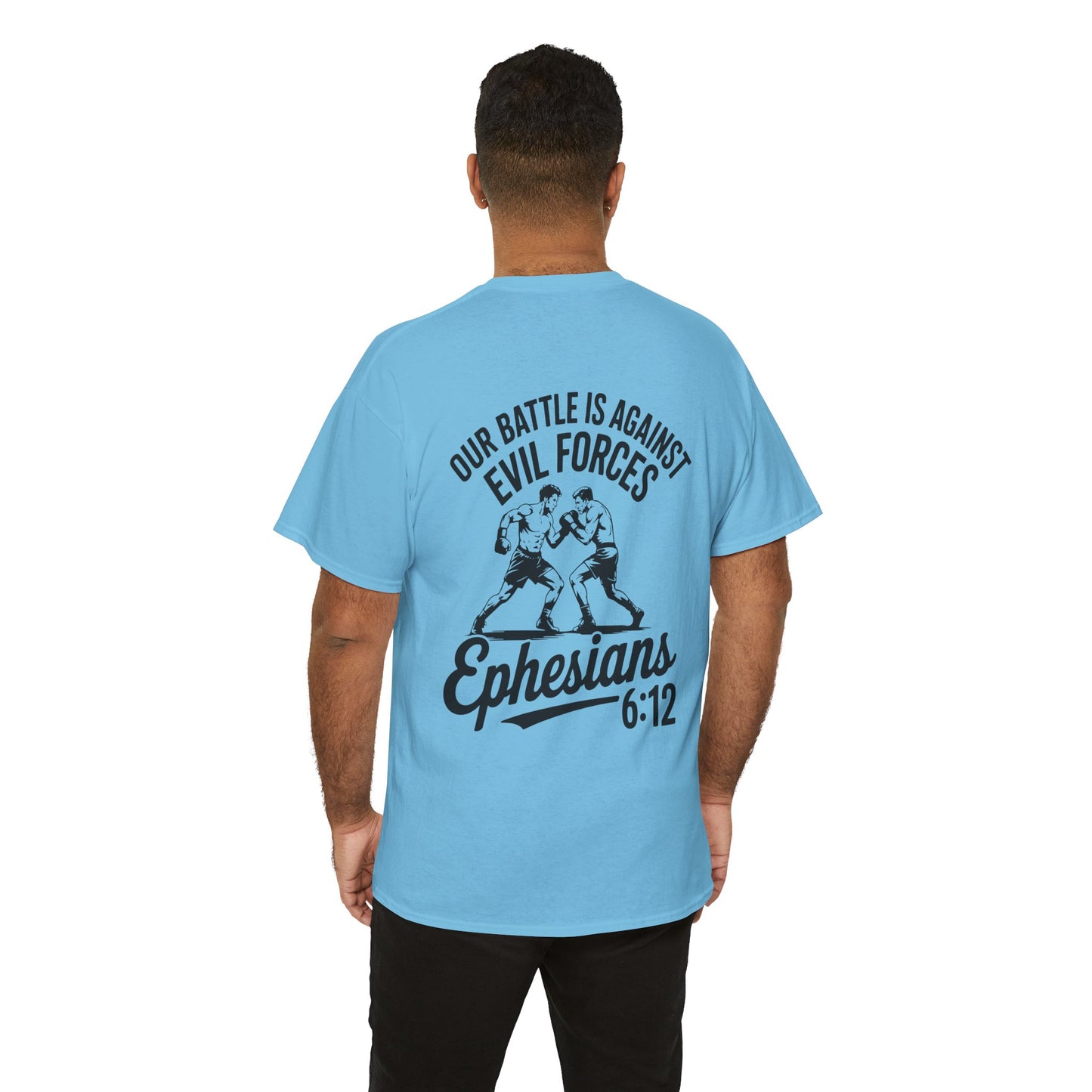 Unisex Heavy Cotton Tee with Ephesians 6:12 Design - Faith-Based Apparel, Religious T-Shirt, Inspirational Gift, Everyday Wear, [...]