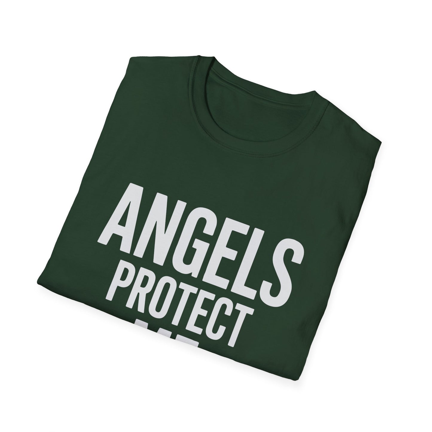 Unisex Softstyle T-Shirt with Inspirational Quote - 'Angels Protect Me', Comfortable Tee for Faith, Spiritual Gift, Everyday Wear, [...]