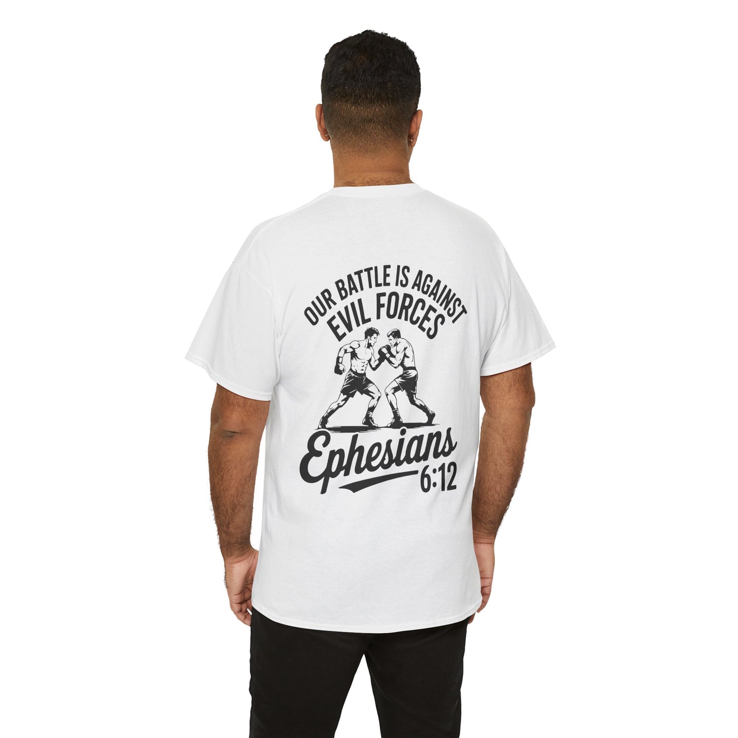 Unisex Heavy Cotton Tee with Ephesians 6:12 Design - Faith-Based Apparel, Religious T-Shirt, Inspirational Gift, Everyday Wear, [...]