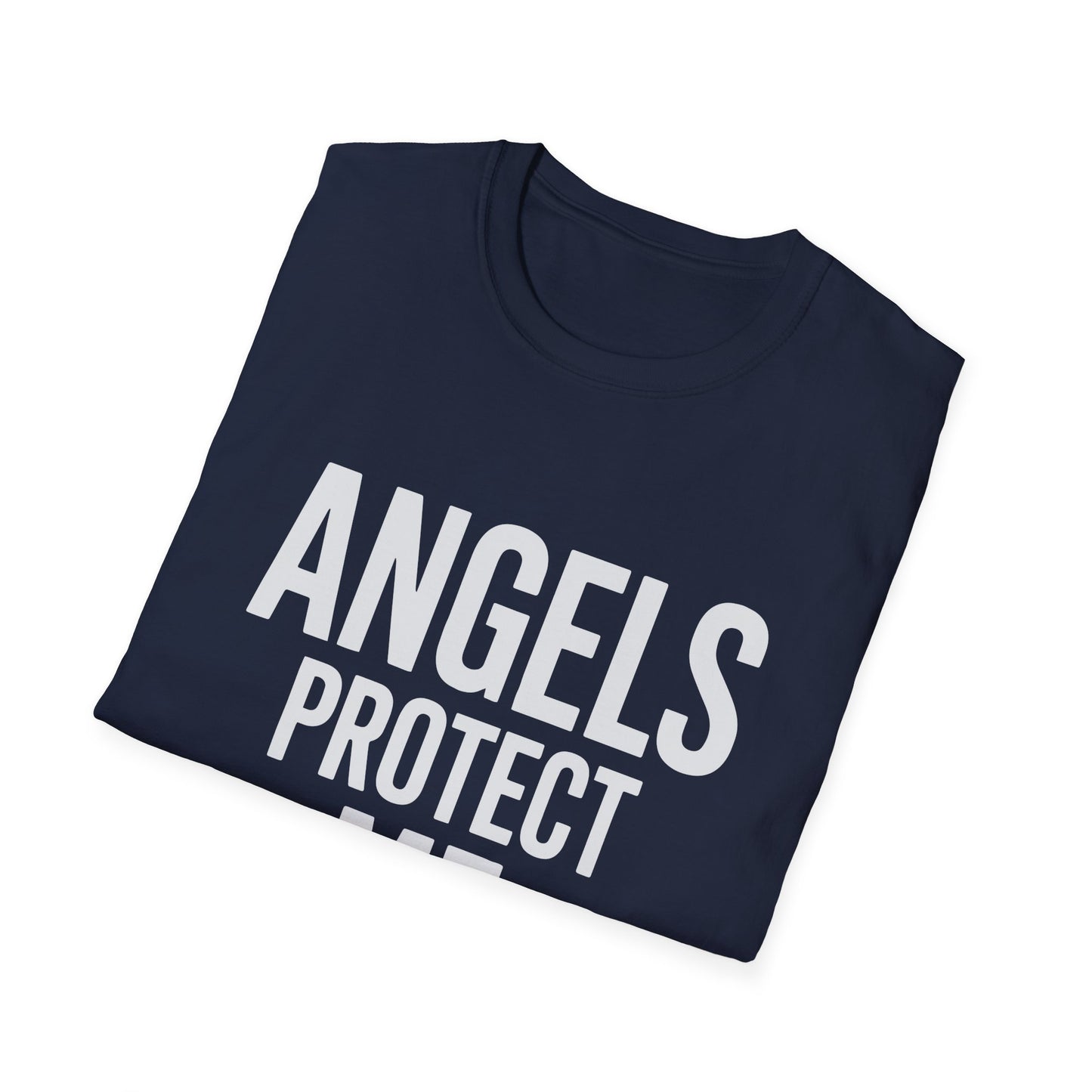 Unisex Softstyle T-Shirt with Inspirational Quote - 'Angels Protect Me', Comfortable Tee for Faith, Spiritual Gift, Everyday Wear, [...]