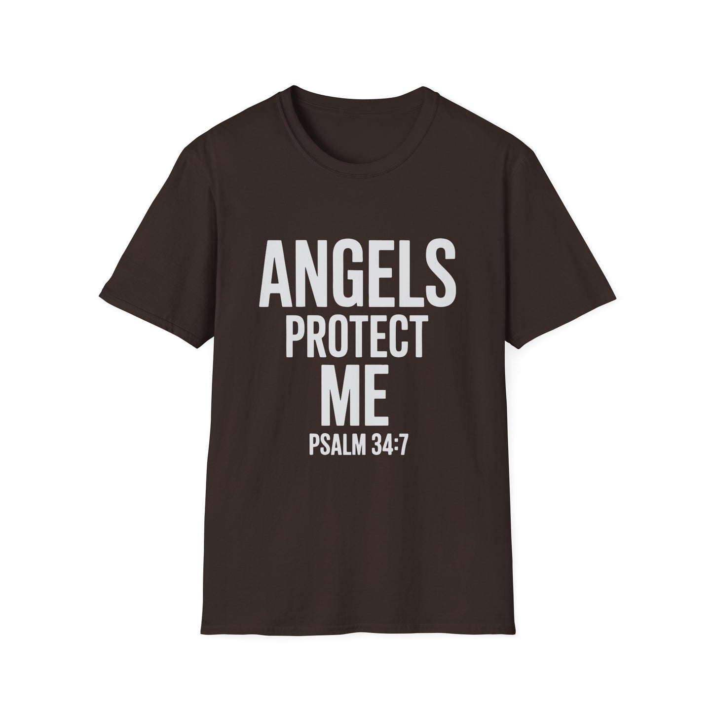 Unisex Softstyle T-Shirt with Inspirational Quote - 'Angels Protect Me', Comfortable Tee for Faith, Spiritual Gift, Everyday Wear, [...]